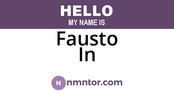 Fausto In