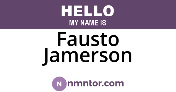 Fausto Jamerson
