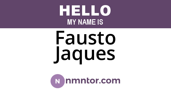Fausto Jaques