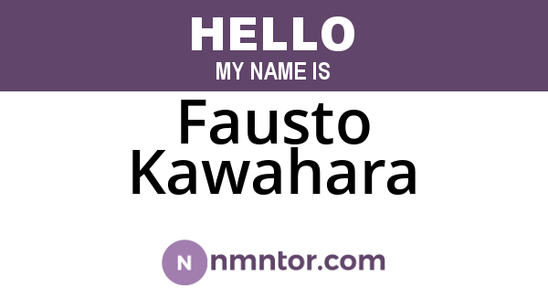 Fausto Kawahara