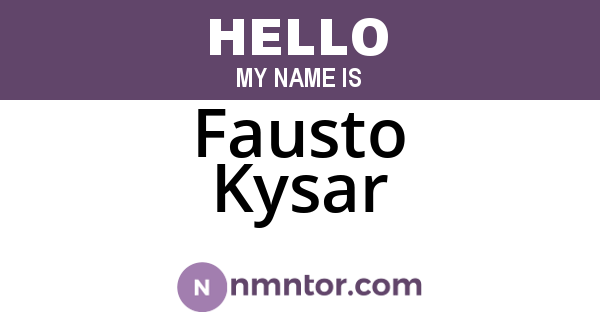 Fausto Kysar