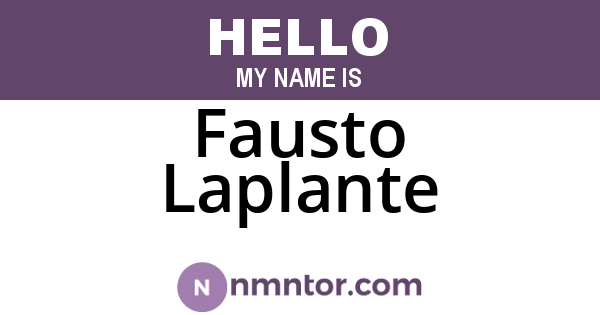 Fausto Laplante