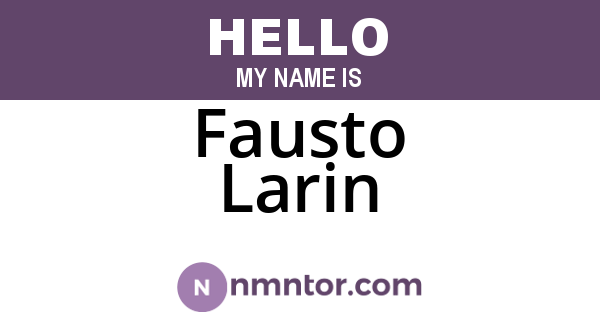 Fausto Larin