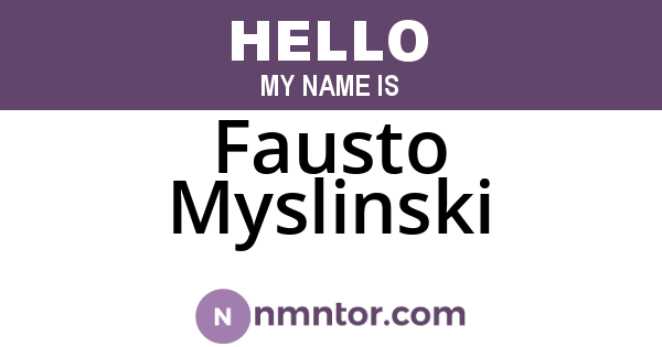 Fausto Myslinski