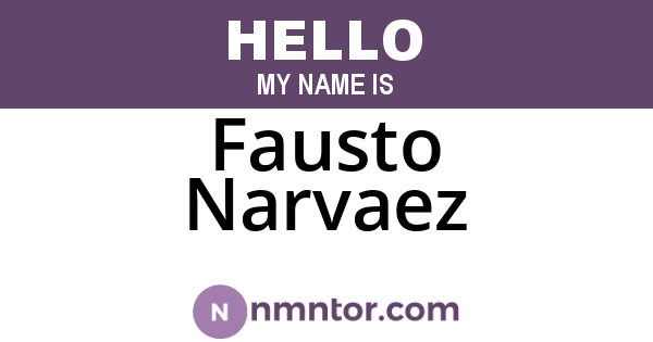 Fausto Narvaez