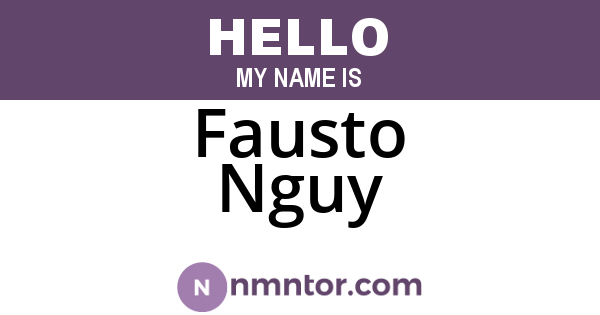 Fausto Nguy