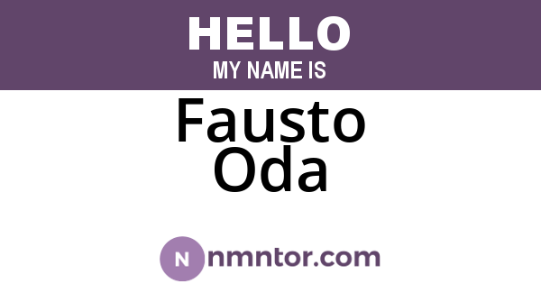 Fausto Oda