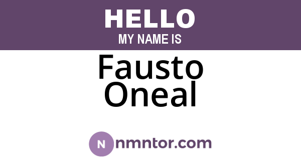 Fausto Oneal