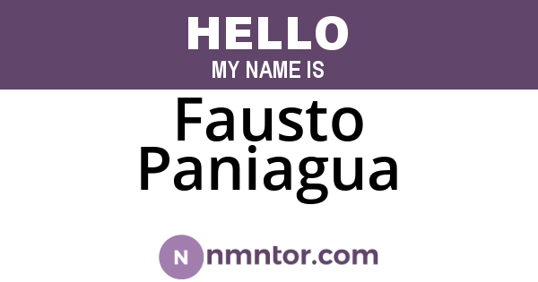 Fausto Paniagua