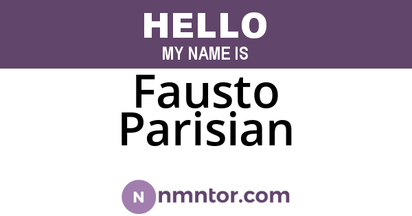 Fausto Parisian