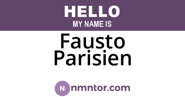 Fausto Parisien