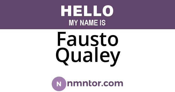 Fausto Qualey