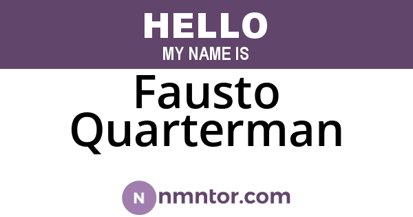 Fausto Quarterman