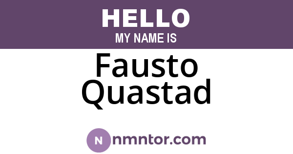 Fausto Quastad