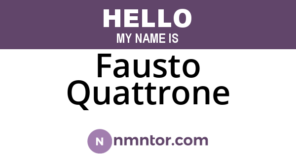 Fausto Quattrone