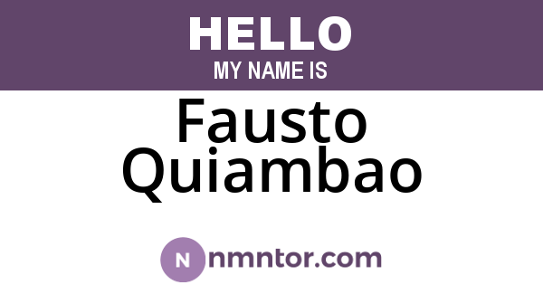 Fausto Quiambao