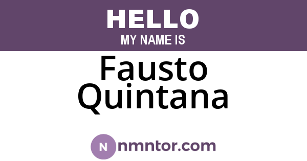 Fausto Quintana