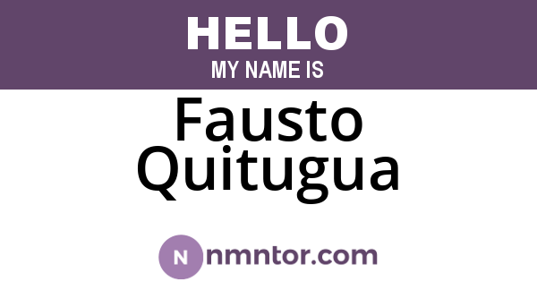 Fausto Quitugua