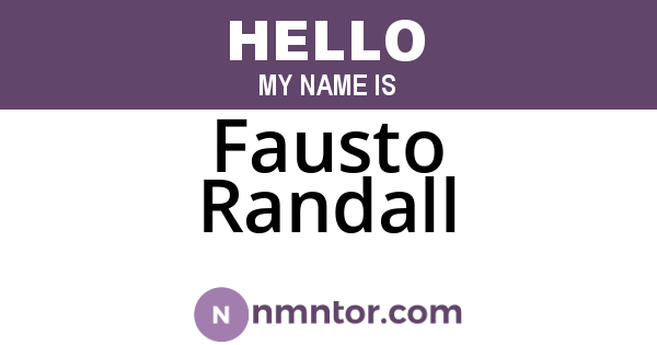 Fausto Randall