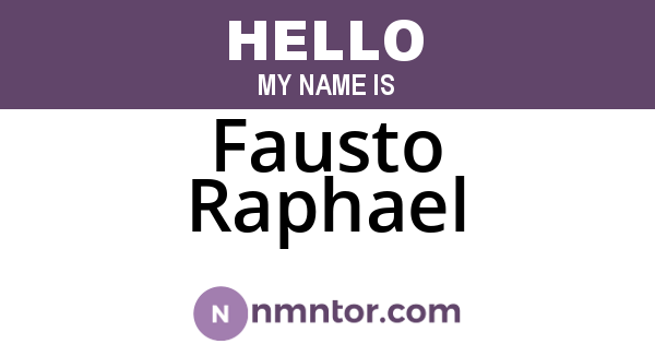 Fausto Raphael
