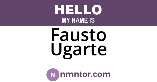 Fausto Ugarte