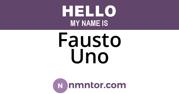 Fausto Uno