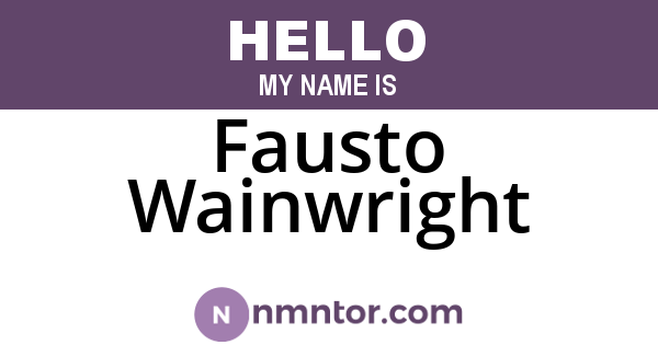 Fausto Wainwright