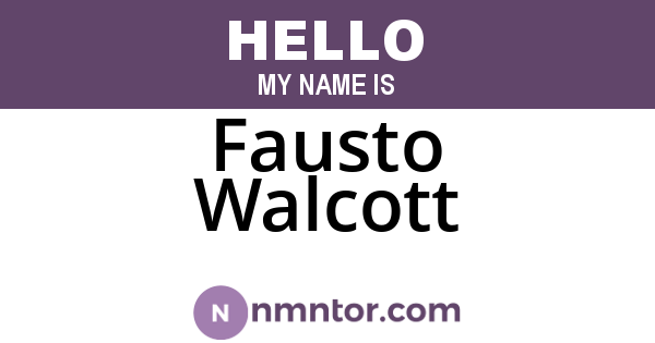 Fausto Walcott