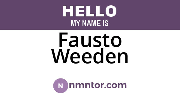 Fausto Weeden