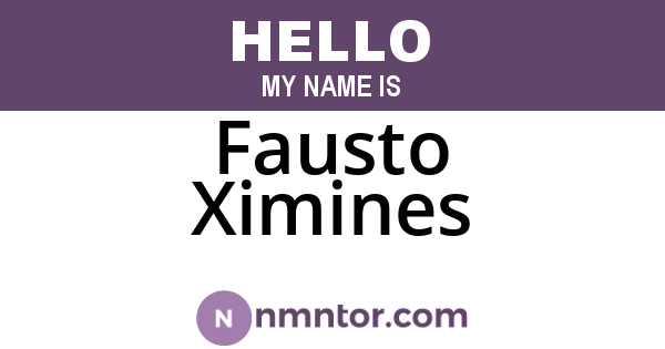 Fausto Ximines