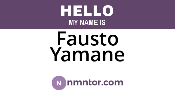 Fausto Yamane