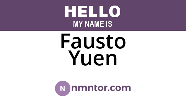 Fausto Yuen