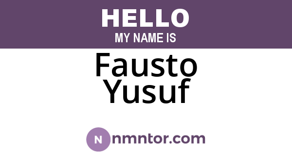 Fausto Yusuf