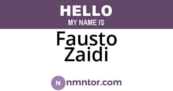 Fausto Zaidi