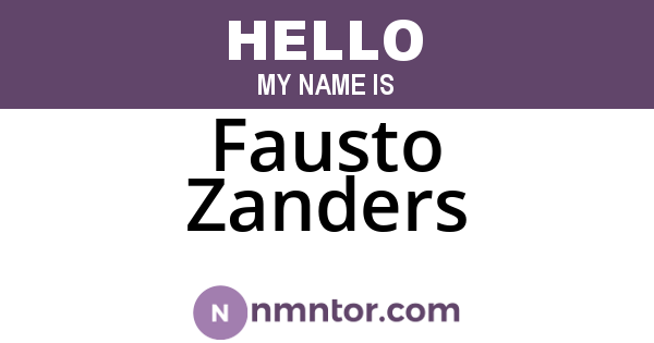Fausto Zanders