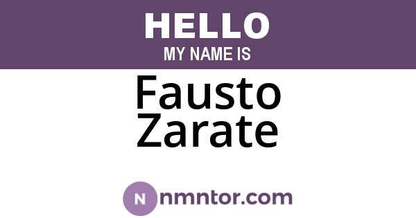 Fausto Zarate