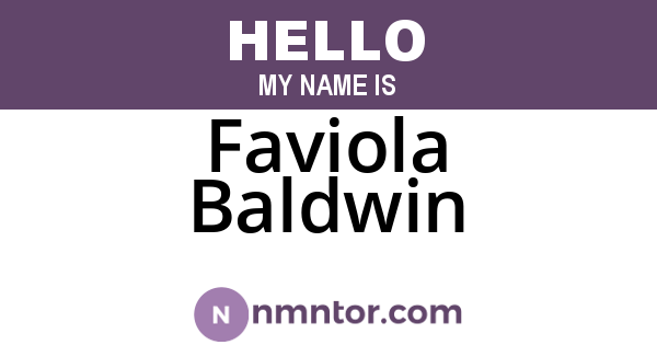 Faviola Baldwin