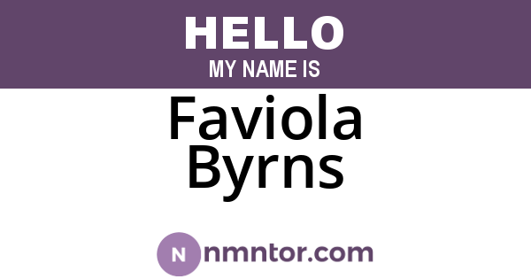 Faviola Byrns