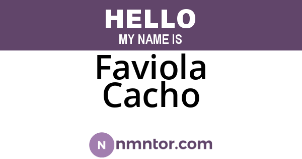 Faviola Cacho