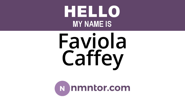 Faviola Caffey