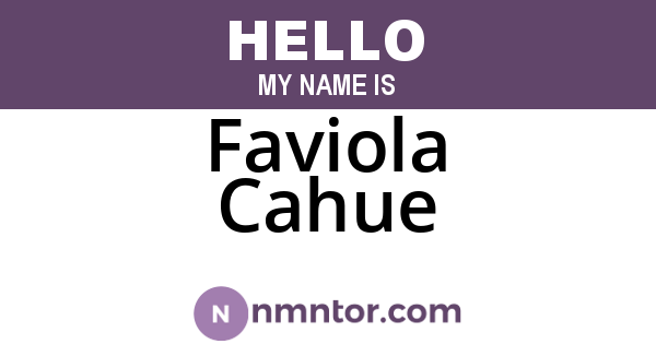 Faviola Cahue