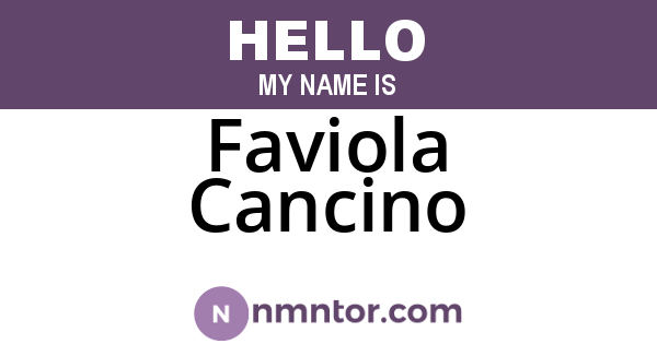Faviola Cancino