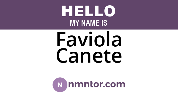 Faviola Canete
