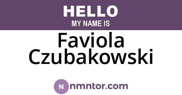 Faviola Czubakowski