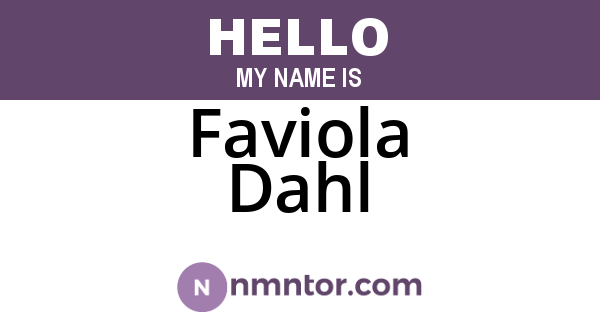 Faviola Dahl