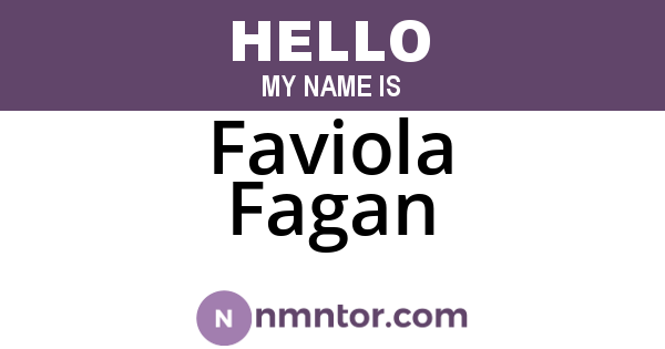 Faviola Fagan
