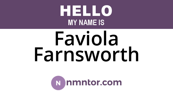 Faviola Farnsworth
