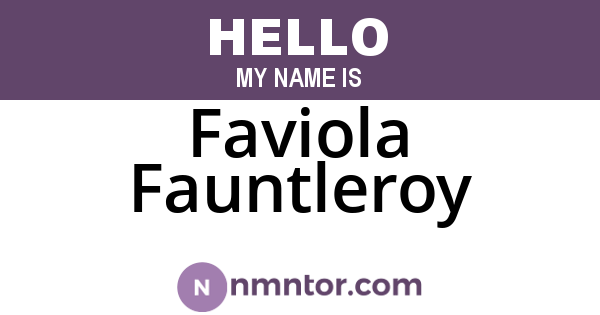 Faviola Fauntleroy
