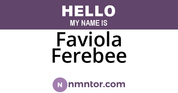 Faviola Ferebee