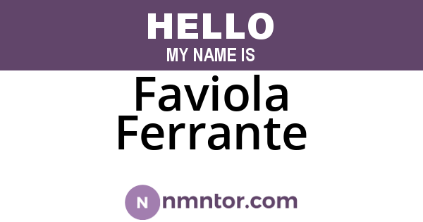 Faviola Ferrante